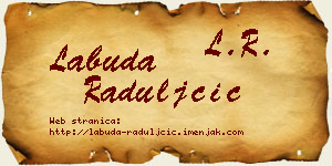 Labuda Raduljčić vizit kartica